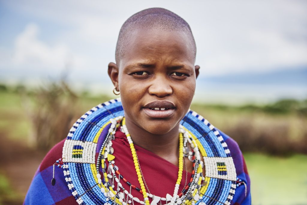 Portrait of Masai man in Africa