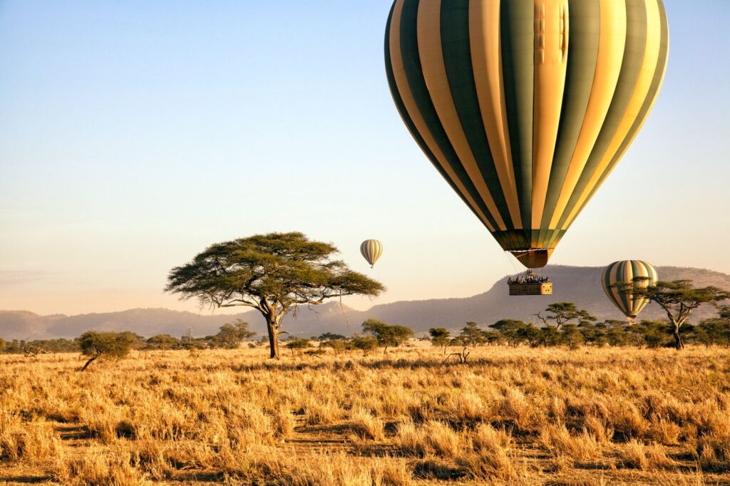 the Serengeti in a Hot Air Balloon